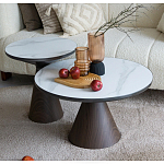 Столик журнальный круглый на конусовидном металлическом основании Sustainability варинант исполнения - 2 | Loft Concept во Владивостоке