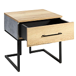 Тумба прикроватная с ящиком в стиле лофт Urban Style Space 2 варинант исполнения - 4 | Loft Concept во Владивостоке