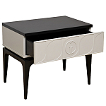 Тумбочка прикроватная с ящиком черно-серого цвета Noble Nightstand варинант исполнения - 2 | Loft Concept во Владивостоке