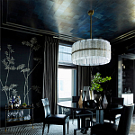 Обои ручная роспись Bamboo Special Colourway on Pitch dyed silk варинант исполнения - 2 | Loft Concept во Владивостоке