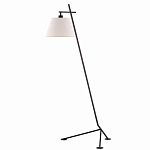 Торшер с черным наклонным корпусом и конусовидным абажуром Black Tripod варинант исполнения - 4 | Loft Concept во Владивостоке