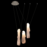 Подвесной светильник белого цвета с 3-мя изогнутыми плафонами Flow Loop варинант исполнения - 3 | Loft Concept во Владивостоке