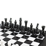 Шахматы классические с черной доской из натурального камня Мрамор Decorative Thematic Chess варинант исполнения - 3 | Loft Concept во Владивостоке