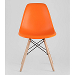Пластиковый стул на ножках из массива бука Eames Orange варинант исполнения - 4 | Loft Concept во Владивостоке