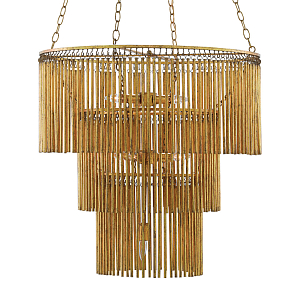 Люстра трёхъярусная золотого цвета Metal Tentacles