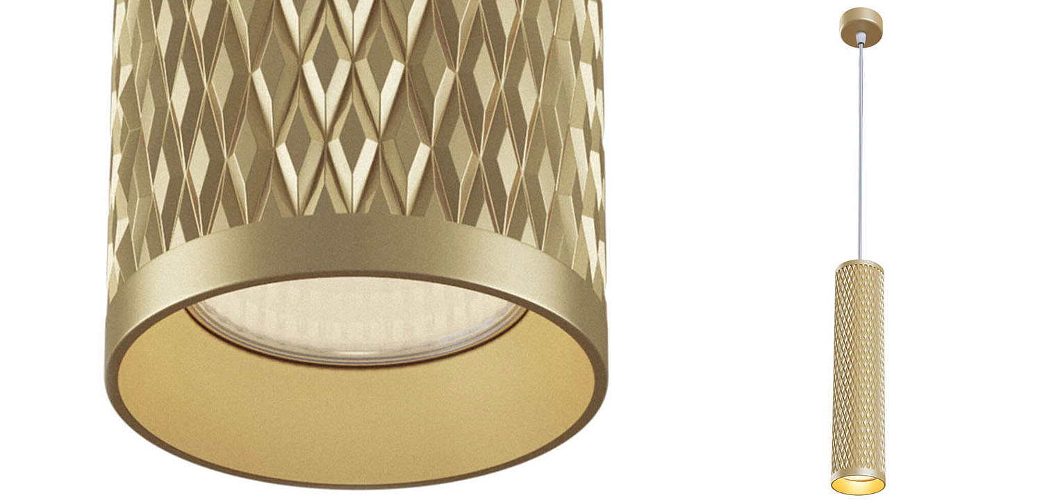 Подвесной светильник Trumpet tube gold rhombus Подвесной светильник Trumpet tube gold rhombus - Loft-Concept во Владивостоке