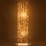 Торшер из перламутра на металлическом каркасе Indonesian Tower 3 варинант исполнения - 4 | Loft Concept во Владивостоке