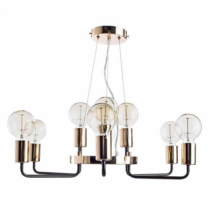 Люстра Loft Industrial Glossy Gold Черный Глянцевое золото Люстра Loft Industrial Glossy Gold Черный Глянцевое золото во Владивостоке | Loft Concept