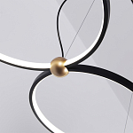 Люстра подвесная светодиодная черный металл Ring Horizontal варинант исполнения - 14 | Loft Concept во Владивостоке