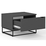 Тумба прикроватная цвета графит с ящиками Strict Lines варинант исполнения - 3 | Loft Concept во Владивостоке