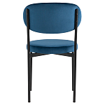 Стул с круглым сиденьем на металлическом основании ALFIE CHAIR Blue варинант исполнения - 3 | Loft Concept во Владивостоке