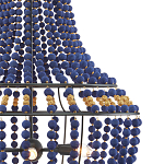 Люстра каплевидной формы декорированная синими и золотыми бусинами Blue Beads варинант исполнения - 1 | Loft Concept во Владивостоке