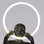 Торшер черная статуэтка Statue In The Clouds Floor Lamp варинант исполнения - 3 | Loft Concept во Владивостоке