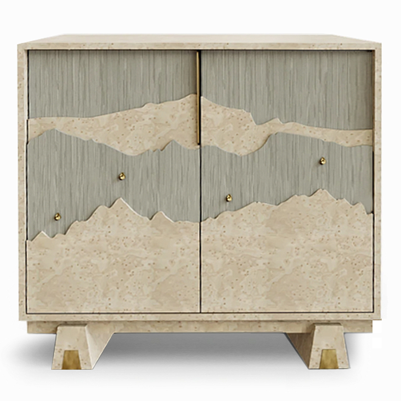 Буфет Okinawa Taupe  Бежевый Серый Золотой во Владивостоке | Loft Concept 