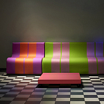 Дизайнерский кофейный стол на круглых ножках Poltronova T02 Pink Coffee Table варинант исполнения - 6 | Loft Concept во Владивостоке