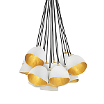 Люстра с 15-ю белыми  плафонами с золотой внутренней поверхностью Hinkley варинант исполнения - 1 | Loft Concept во Владивостоке