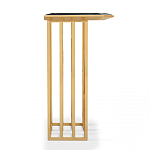 Консоль с чёрной столешницей и золотым фигурным основанием Cosmo варинант исполнения - 3 | Loft Concept во Владивостоке