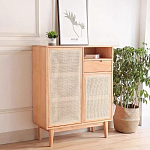 Комод с плетеными дверками и открытой нишей  с ящиком Dora Sideboard варинант исполнения - 2 | Loft Concept во Владивостоке