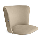 Барный стул со спинкой на 4-х коричневых ножках Бежевый Велюр Ava Charm варинант исполнения - 2 | Loft Concept во Владивостоке