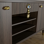 Комод-буфет Elsa Dreams Walnut с открытыми полками   варинант исполнения - 2 | Loft Concept во Владивостоке