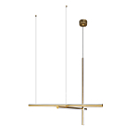 Люстра с 3-мя  пересекающимися цилиндрическими плафонами на тонких тросах Trumpet tube варинант исполнения - 6 | Loft Concept во Владивостоке