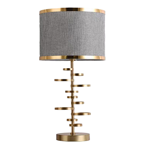 Настольная лампа с серым тканевым абажуром Stages of Light