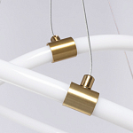 Люстра подвесная с двумя пересекающимися белыми светодиоидными кольцами Luke Lampco Tracer Lamp варинант исполнения - 6 | Loft Concept во Владивостоке