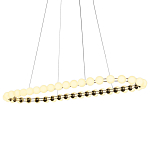 Люстра подвесная светодиодная с круглыми плафонами белого цвета PEARLS Suspension 100  варинант исполнения - 3 | Loft Concept во Владивостоке