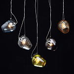 Люстра линейная с 5-ю разноцветными стеклянными плафонами Kaleido варинант исполнения - 5 | Loft Concept во Владивостоке