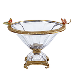Чаша из прозрачного стекла с бронзовым рельефным ободком Eden Garden варинант исполнения - 1 | Loft Concept во Владивостоке