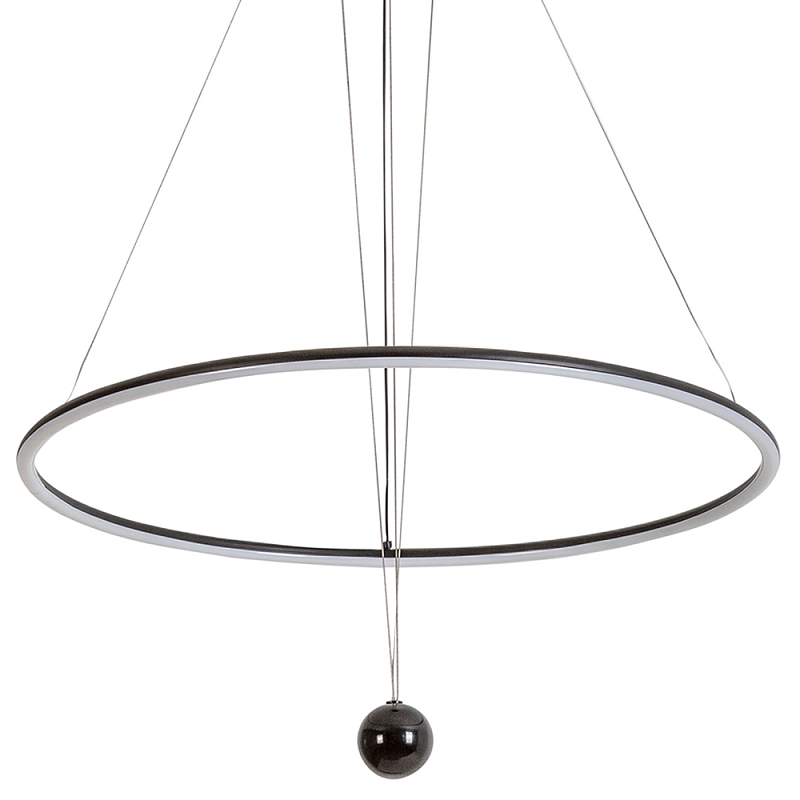 Светодиодная люстра Black LED Circle and Ball Lamp Черный Светодиодная люстра Black LED Circle and Ball Lamp Черный во Владивостоке | Loft Concept