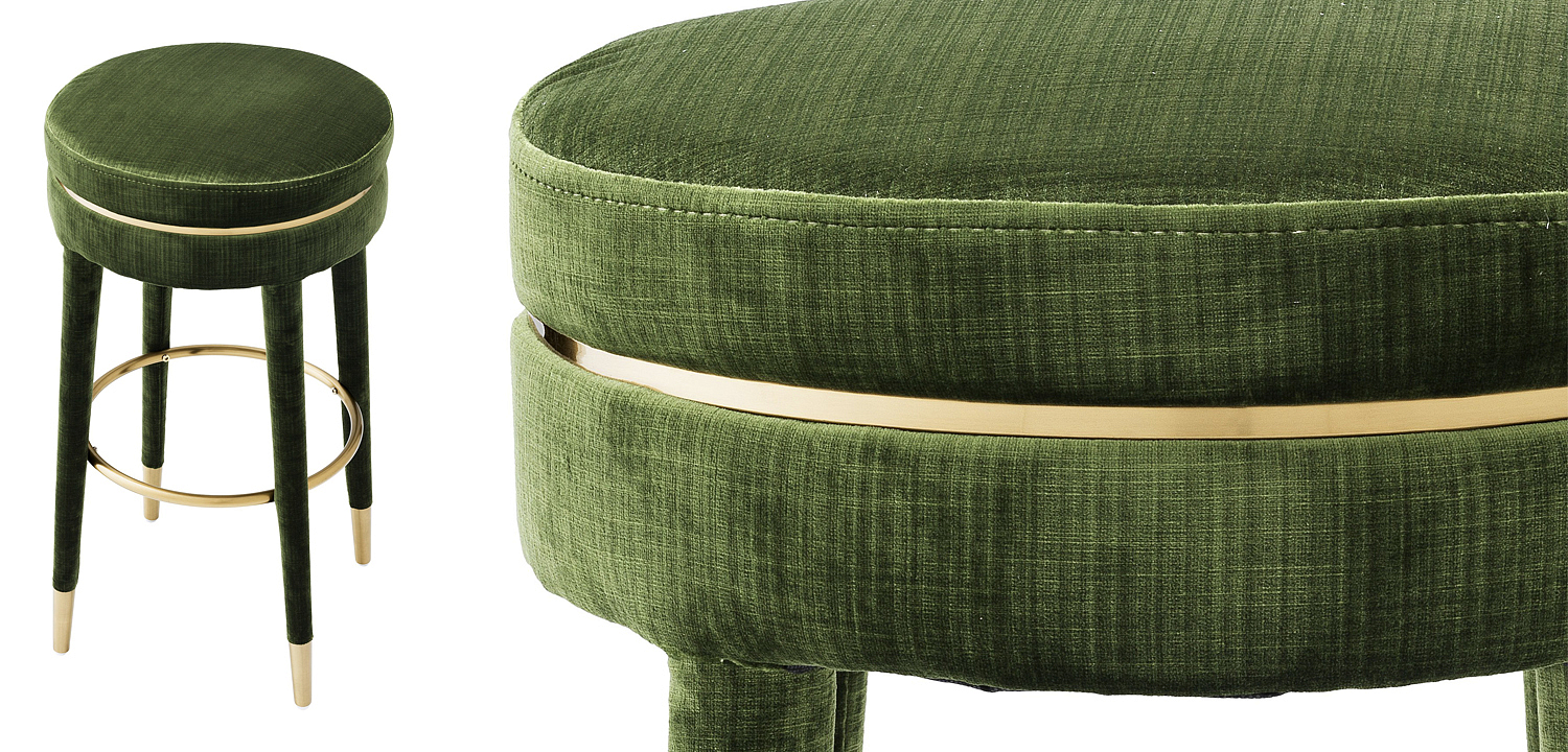 Барный стул Eichholtz Bar Stool Parisian green Барный стул Eichholtz Bar Stool Parisian green - Loft-Concept во Владивостоке