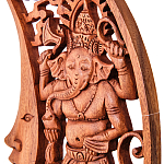 Панно из дерева Ганеша и месяц Panel With Animals варинант исполнения - 2 | Loft Concept во Владивостоке