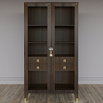 Дизайнерский шкаф витрина Elsa Dreams Walnut с 4-мя ящиками варинант исполнения - 1 | Loft Concept во Владивостоке