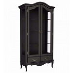 Витрина черная двухдверная из массива бука в стиле прованс Black Provence варинант исполнения - 1 | Loft Concept во Владивостоке