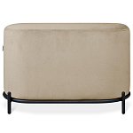 Банкетка овальная бежевый велюр на 4-х металлических ножках черного цвета SANJAY варинант исполнения - 2 | Loft Concept во Владивостоке