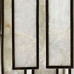 Потолочный светильник с подвесами из перламутра Unique Shine Effect варинант исполнения - 1 | Loft Concept во Владивостоке