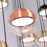 Люстра каскадная с черным круглым основанием 27 подвесов Celestial Waltz варинант исполнения - 3 | Loft Concept во Владивостоке