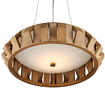 Люстра круглая из толстых деревянных реек Wooden Slats варинант исполнения - 3 | Loft Concept во Владивостоке