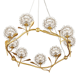 Люстра круглая с декором в виде цветков одуванчика Hanging Dandelion варинант исполнения - 3 | Loft Concept во Владивостоке