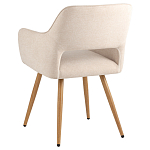 Стул в рогожке бежевого цвета NEASAN STOOL варинант исполнения - 4 | Loft Concept во Владивостоке