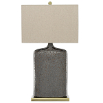 Настольная лампа керамическая с тканевым прямоугольным абажуром Flask варинант исполнения - 4 | Loft Concept во Владивостоке