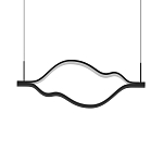 Подвесной светильник волнообразный изогнутый черного цвета 4000К Spiral Lighting варинант исполнения - 1 | Loft Concept во Владивостоке