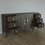 Большой Комод-буфет Elsa Dreams Walnut с ящиками варинант исполнения - 6 | Loft Concept во Владивостоке