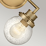 Бра для ванных комнат с прозрачным шарообразным плафоном из стекла с пузырьками на круглом основании Hinkley варинант исполнения - 15 | Loft Concept во Владивостоке