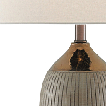 Настольная лампа керамическая с тканевым цилиндрическим абажуром Bullet варинант исполнения - 1 | Loft Concept во Владивостоке