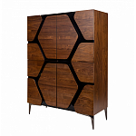 Высокий комод с узором из шпона на фасаде Sahara варинант исполнения - 3 | Loft Concept во Владивостоке