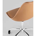 Офисный стул на металлическом основании EGGERY Brown пластик варинант исполнения - 3 | Loft Concept во Владивостоке