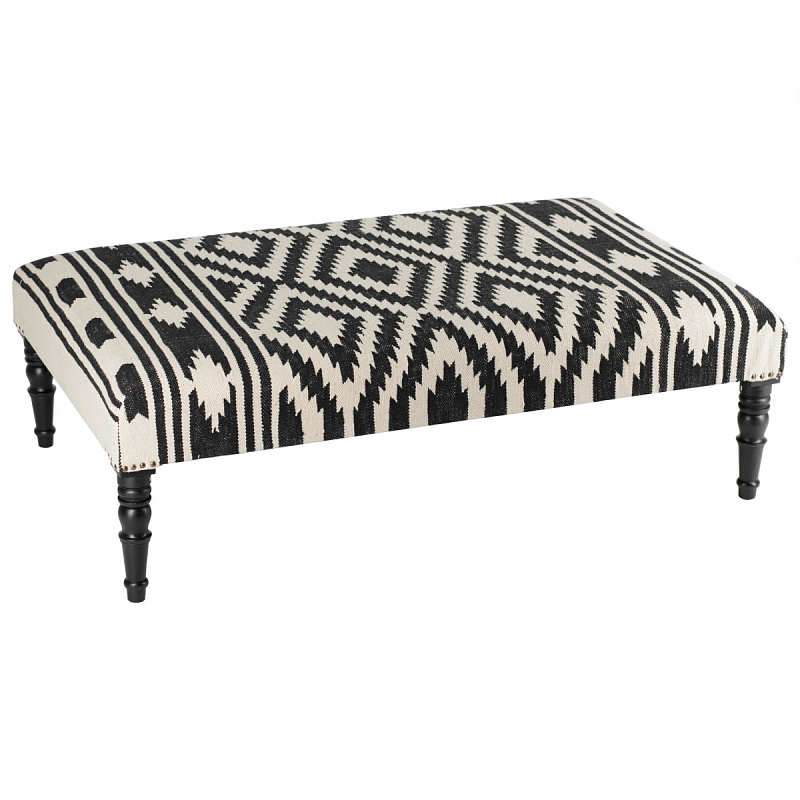 Банкетка Черно-Белый Келим Black and White Kelim BENCH Черно-белый Банкетка Черно-Белый Келим Black and White Kelim BENCH Черно-белый во Владивостоке | Loft Concept