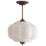 Подвесной светильник с абажуром из молочного стекла Vintage Charm варинант исполнения - 1 | Loft Concept во Владивостоке